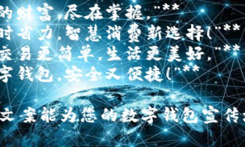 ### 數(shù)字錢包創(chuàng)意文案

1. **“輕松支付，精彩生活！”**
2. **“你的財富，盡在掌握?！?*
3. **“省時省力，智慧消費新選擇！”**
4. **“讓交易更簡單，生活更美好?！?*
5. **“數(shù)字錢包，安全又便捷！”**

希望這些文案能為您的數(shù)字錢包宣傳增添靈感！